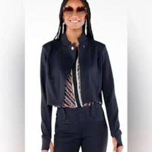 Cabi M Navy Admiral Cropped Jacket